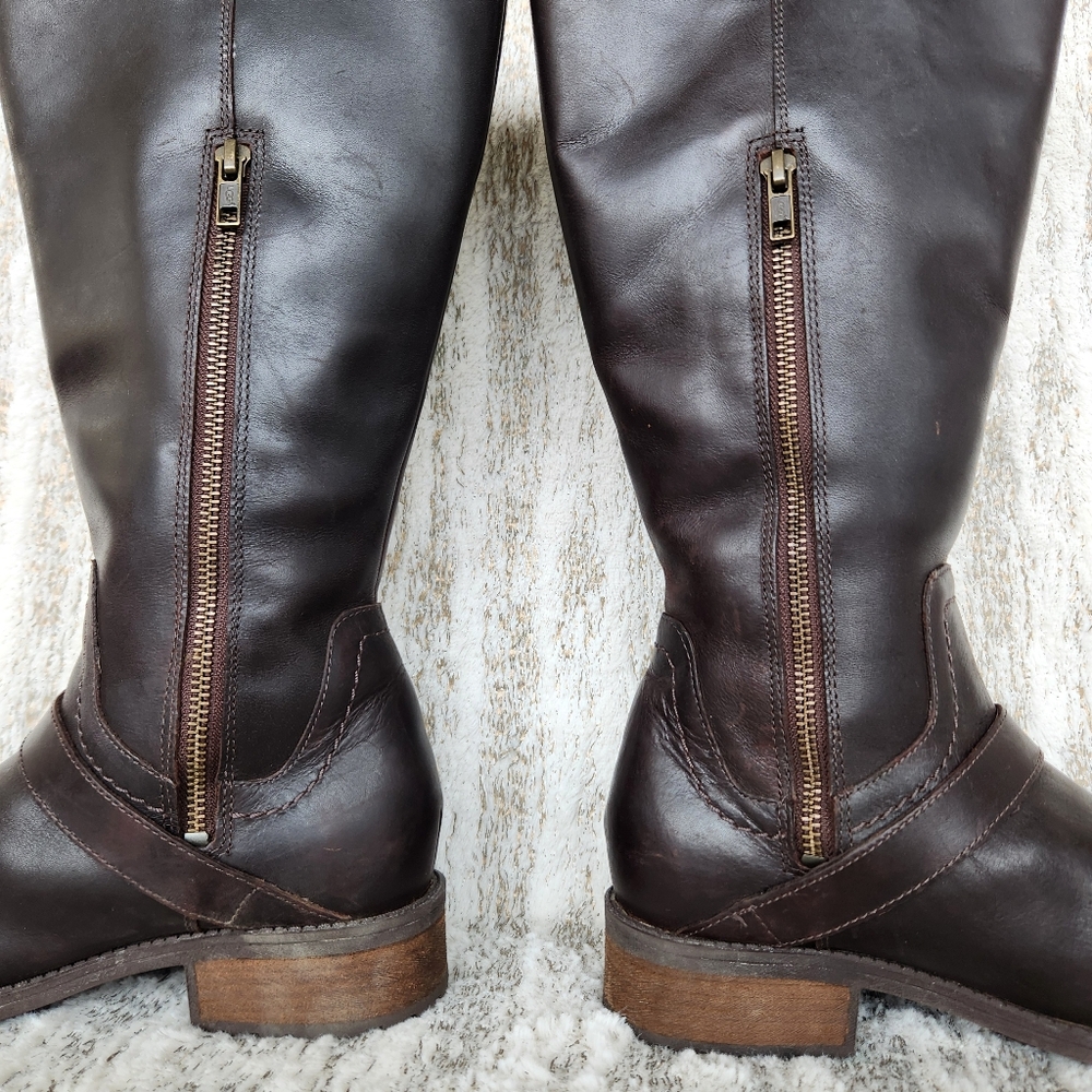 UGG Australia "Dahlen" Tall Riding Boot Chocolate Brown | Women's Size 7.5 - Picture 10 of 15